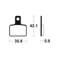 Plaquettes de frein TECNIUM Racing MX/Quad métal fritté - MOR395