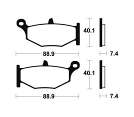 Plaquettes de frein TECNIUM Performance métal fritté - MR333