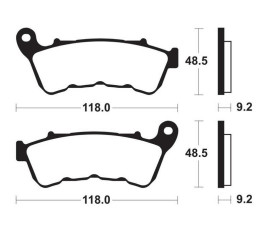 Plaquettes de frein TECNIUM Performance métal fritté - MF434