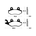 Plaquettes de frein TECNIUM Performance métal fritté - MF111