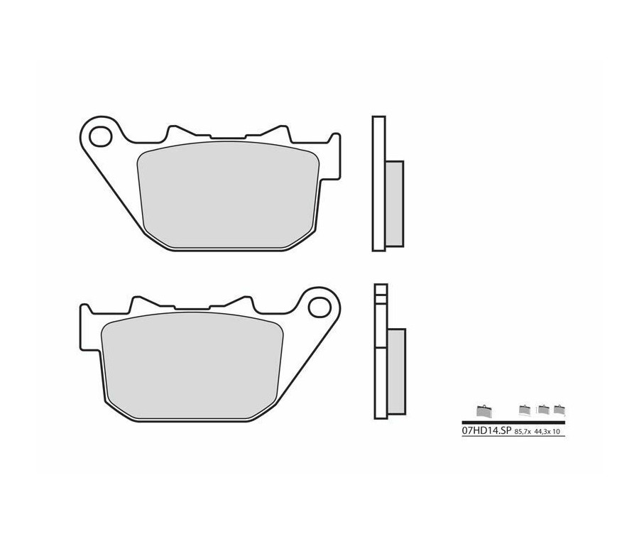 Plaquettes de frein BREMBO route métal fritté - 07HD14SP