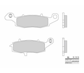 Plaquettes de frein BREMBO route métal fritté - 07KA15SP