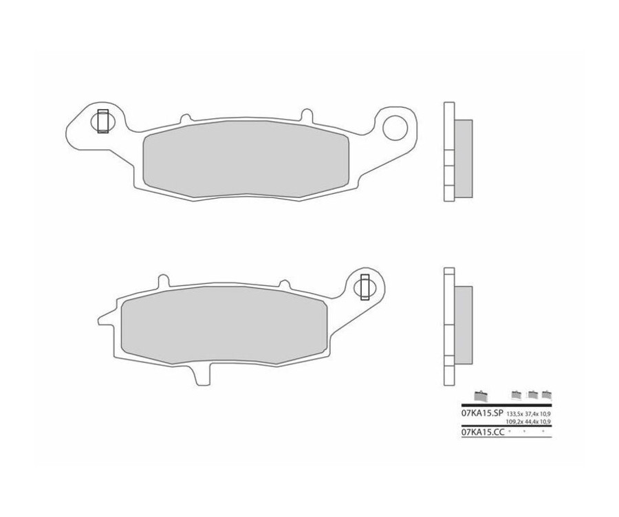 Plaquettes de frein BREMBO route métal fritté - 07KA15SP