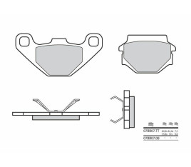 Plaquettes de frein BREMBO route carbone céramique - 07BB0708