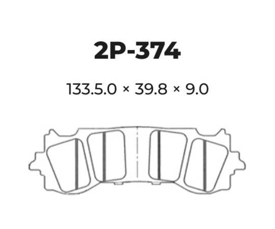 Plaquettes de frein NISSIN route /Off-Road métal fritté - 2P-374ST