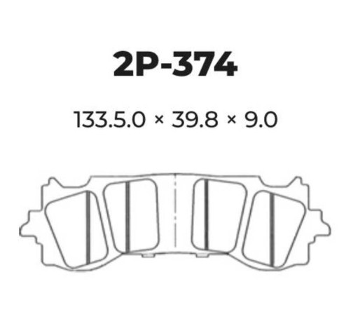 Plaquettes de frein NISSIN route /Off-Road métal fritté - 2P-374ST - 1049249