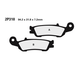 Plaquettes de frein NISSIN route /Off-Road métal fritté - 2P-318ST