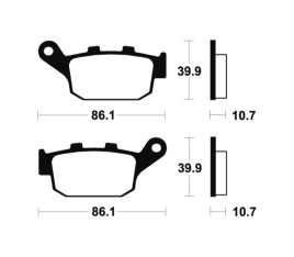 Plaquettes de frein TECNIUM Performance métal fritté - MR114