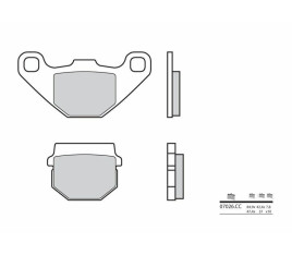 Plaquettes de frein BREMBO Scooter carbone céramique - 07026 - 1035683