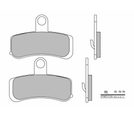 Plaquettes de frein BREMBO route métal fritté - 07HD15SA