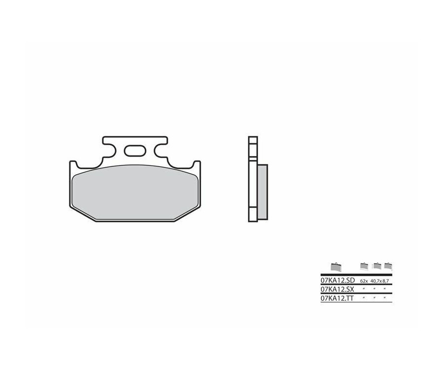 Plaquettes de frein BREMBO Off-Road métal fritté - 07KA12SD