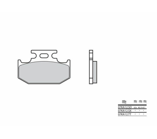 Plaquettes de frein BREMBO Off-Road métal fritté - 07KA12SD