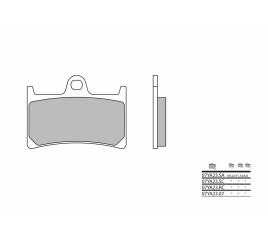 Plaquettes de frein BREMBO route carbone céramique - 07YA2307 - 1036234