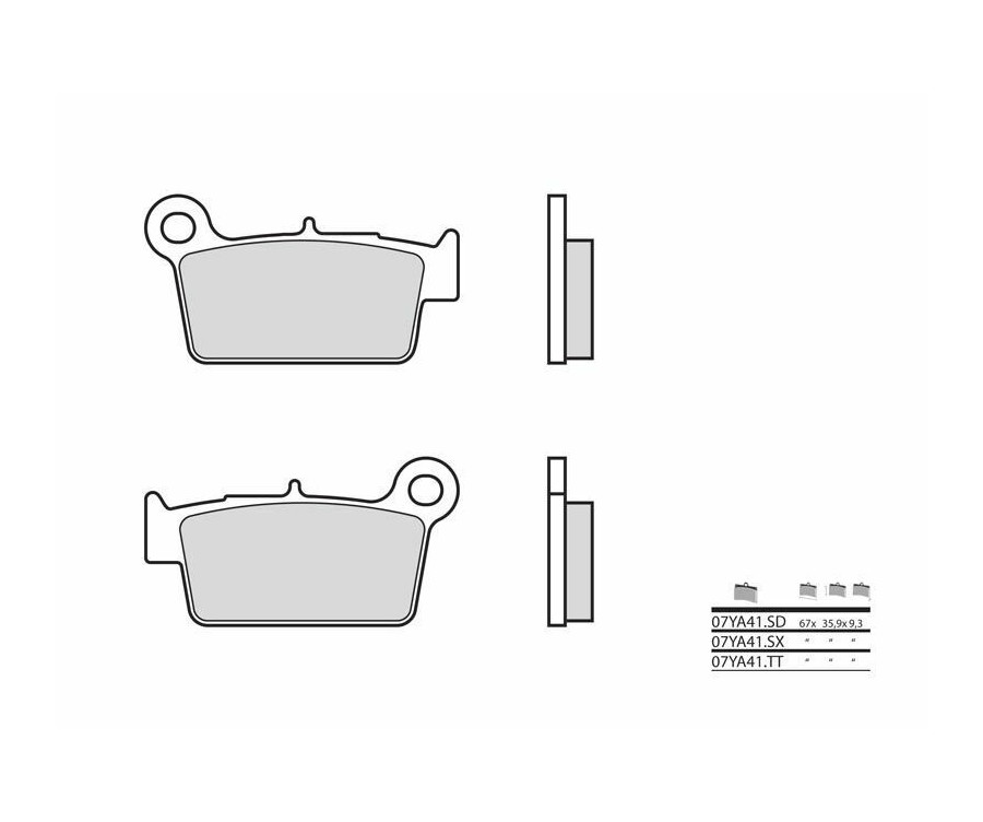 Plaquettes de frein BREMBO Off-Road métal fritté - 07YA41SD