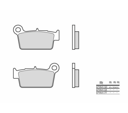 Plaquettes de frein BREMBO Off-Road métal fritté - 07YA41SD - 1036262