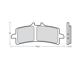 Plaquettes de frein BREMBO UPGRADE Type M497 Z10 - Racing