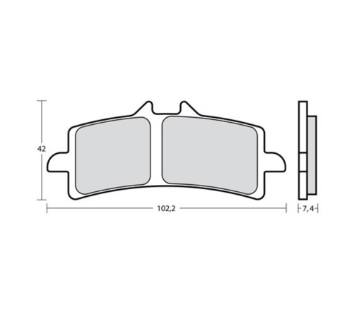 Plaquettes de frein BREMBO UPGRADE Type M497 Z10 - Racing