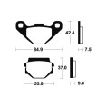 Plaquettes de frein TECNIUM Performance métal fritté - MF46