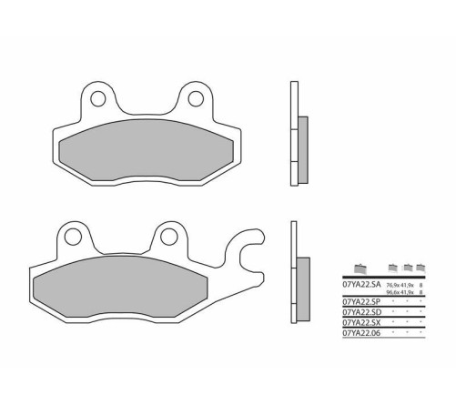 Plaquettes de frein BREMBO Off-Road métal fritté - 07YA22SX - 1036233