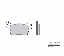 Plaquettes de frein BREMBO route métal fritté - 07HO59SP - 1036048