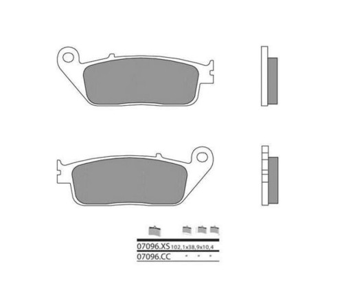 Plaquettes de frein BREMBO Scooter carbone céramique - 07096CC - 1035780