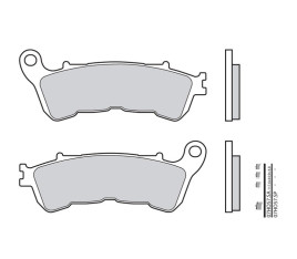 Plaquettes de frein BREMBO route métal fritté - 07HO57LA - 1036044