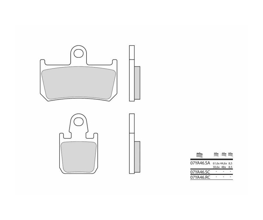 Plaquettes de frein BREMBO carbone céramique - 07YA46RC