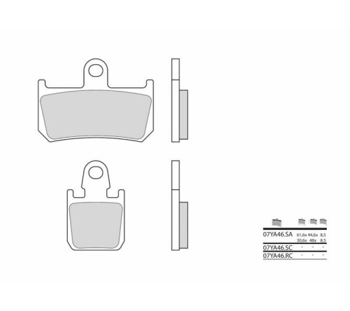 Plaquettes de frein BREMBO carbone céramique - 07YA46RC - 1036266