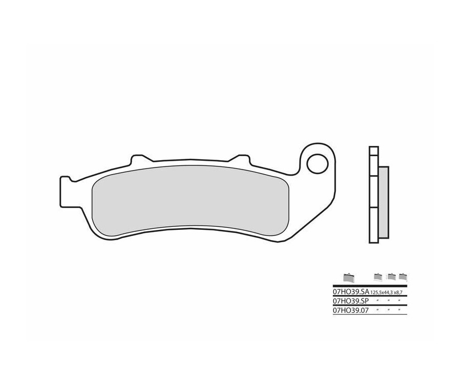 Plaquettes de frein BREMBO route métal fritté - 07HO39SP