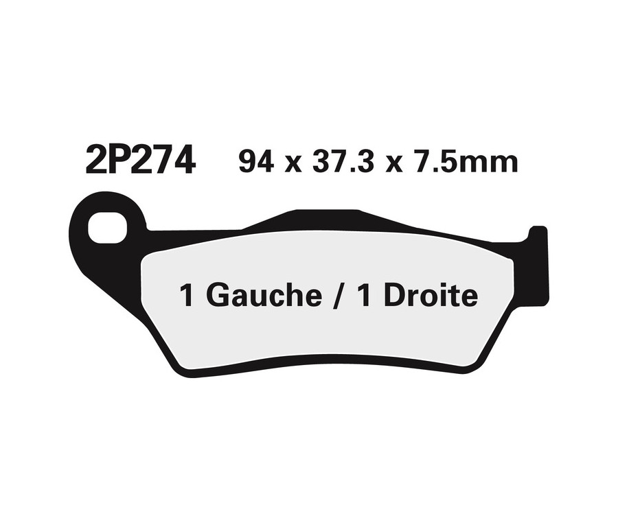 Plaquettes de frein NISSIN Off-Road semi-métallique - 2P-274GS