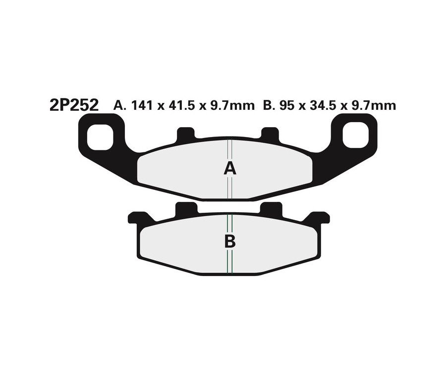 Plaquettes de frein NISSIN route semi-métallique - 2P-252NS