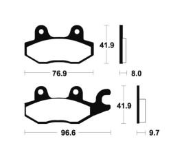 Plaquettes de frein TECNIUM Performance métal fritté - MR133