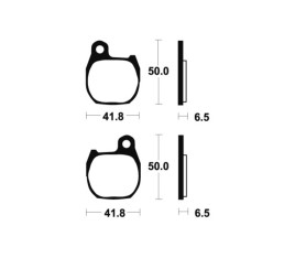 Plaquettes de frein TECNIUM route organique - MA164