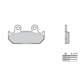 Plaquettes de frein BREMBO route carbone céramique - 07HO2107