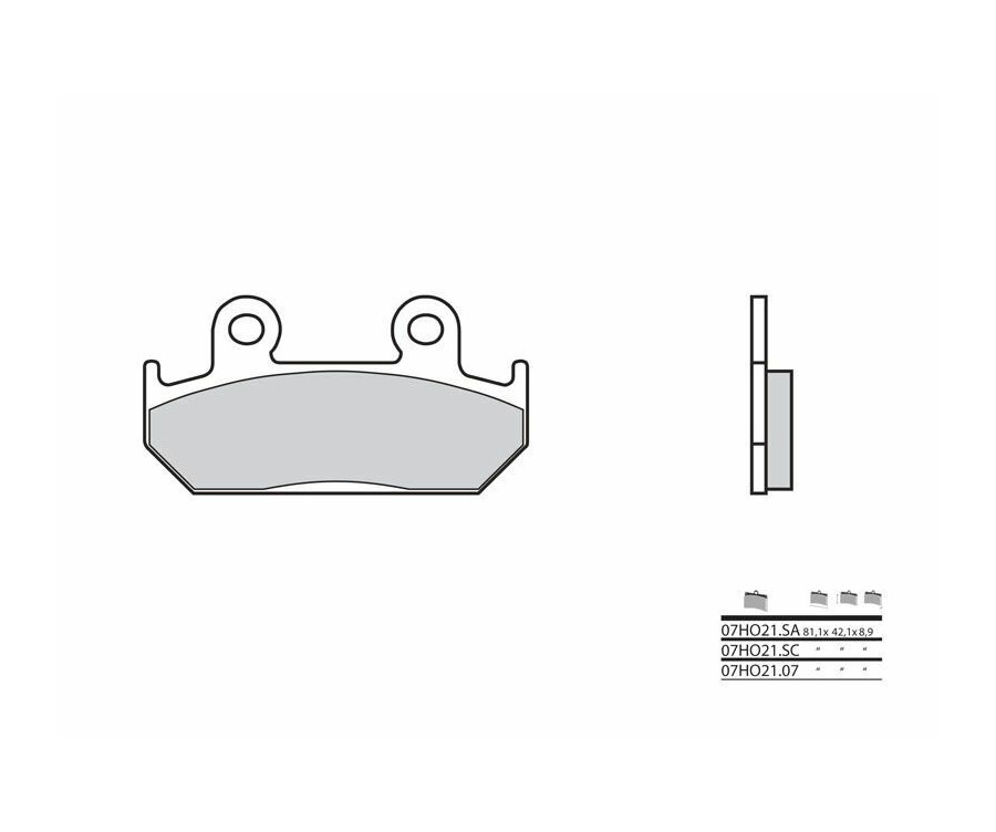 Plaquettes de frein BREMBO route carbone céramique - 07HO2107