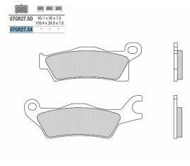 Plaquettes de frein BREMBO Off-Road métal fritté - 07GR27SX - 1048877