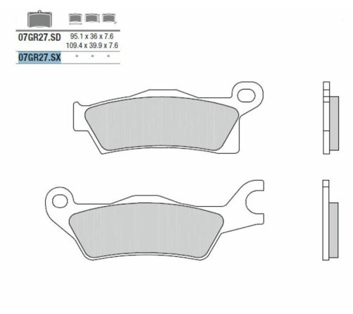 Plaquettes de frein BREMBO Off-Road métal fritté - 07GR27SX - 1048877