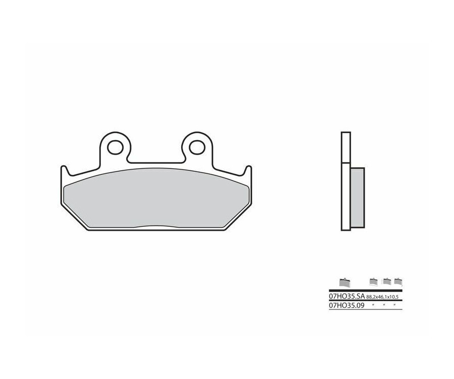 Plaquettes de frein BREMBO route carbone céramique - 07HO3509