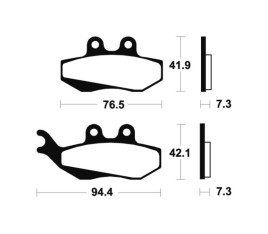 Plaquettes de frein TECNIUM Scooter organique - ME189