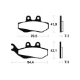 Plaquettes de frein TECNIUM Scooter organique - ME189
