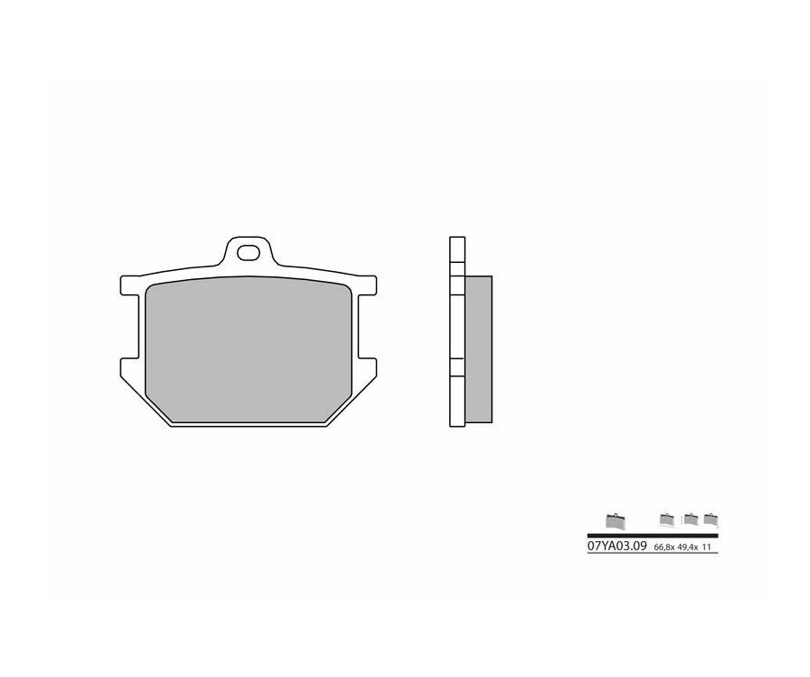 Plaquettes de frein BREMBO route carbone céramique - 07YA0309