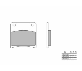 Plaquettes de frein BREMBO route métal fritté - 07SU13SA