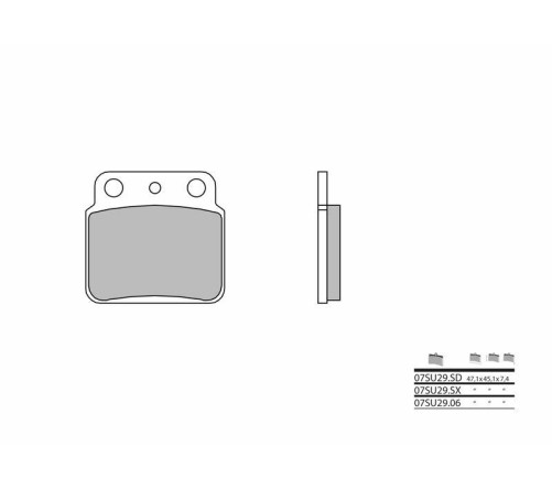 Plaquettes de frein BREMBO Off-Road métal fritté - 07SU29SD - 1036190