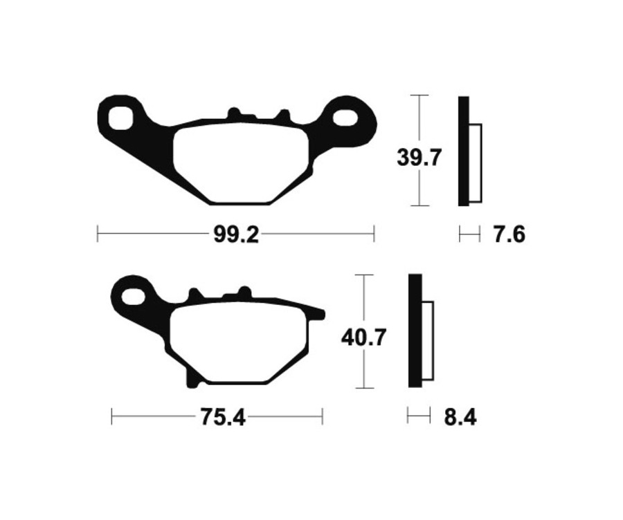 Plaquettes de frein TECNIUM Scooter organique - ME202