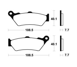 Plaquettes de frein TECNIUM MX/Quad métal fritté - MO174