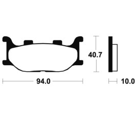 Plaquettes de frein TECNIUM route organique - MA191