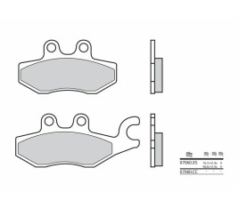 Plaquettes de frein BREMBO Scooter carbone céramique - 07060 - 1035704