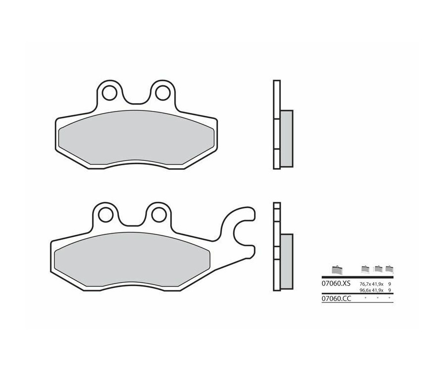 Plaquettes de frein BREMBO Scooter carbone céramique - 07060