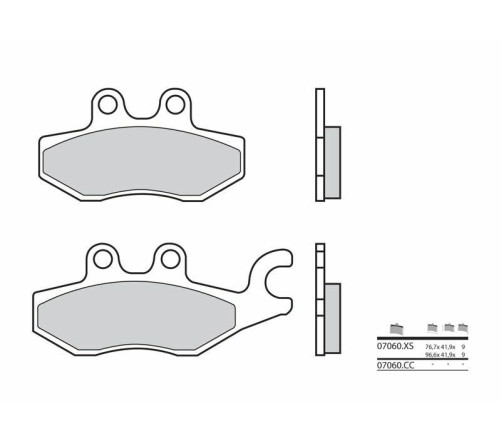 Plaquettes de frein BREMBO Scooter carbone céramique - 07060