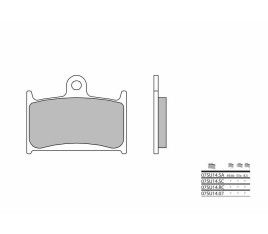 Plaquettes de frein BREMBO route métal fritté - 07SU14SA - 1036167